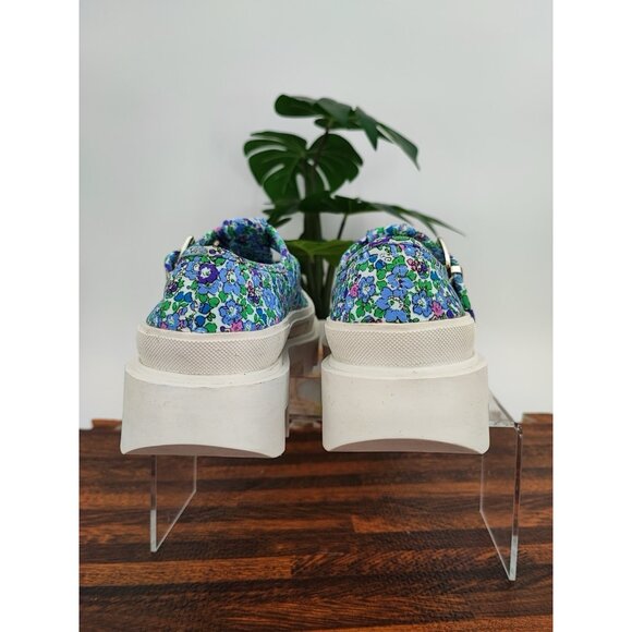 Jeffrey Campbell Women's Enfance Floral Print  Blue Chunky Platform Size 8.5 US - Picture 3 of 9